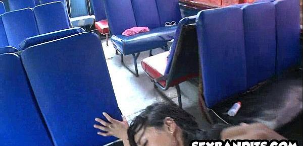  Petite Latina teen babe gets fucked on a bus 23